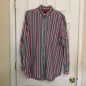 Ralph Lauren Purple Label Multi Color Cotton Shirt Size: L Made in Italy